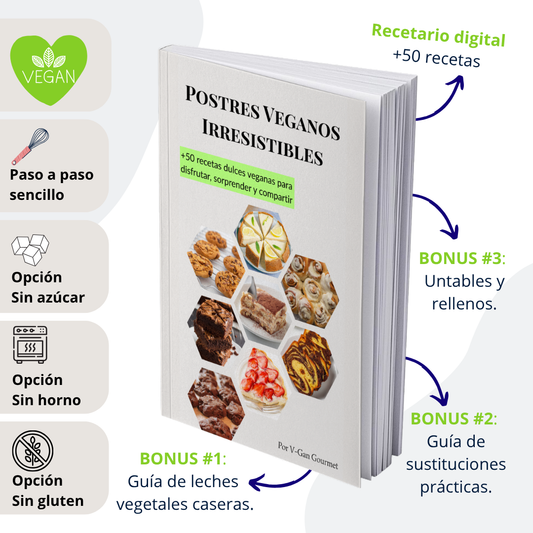 Recetario digital con +50 postres veganos